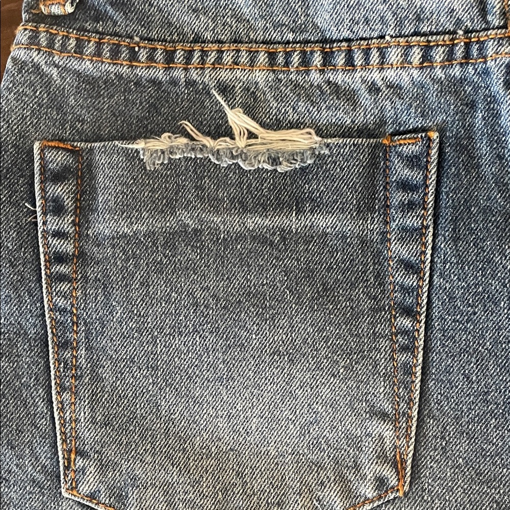 Impressions Light Blue Ripped Jean Shorts - Picture 10 of 11
